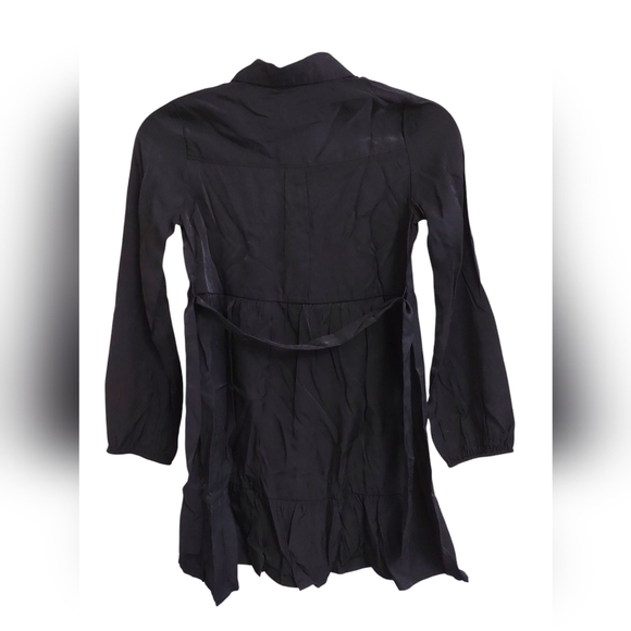 Gap Kids Black Satin Tiered Dress Size Medium - Picture 7 of 7